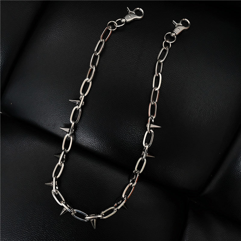 Chrome Hearts Rivet waist chain punk cool pants chain