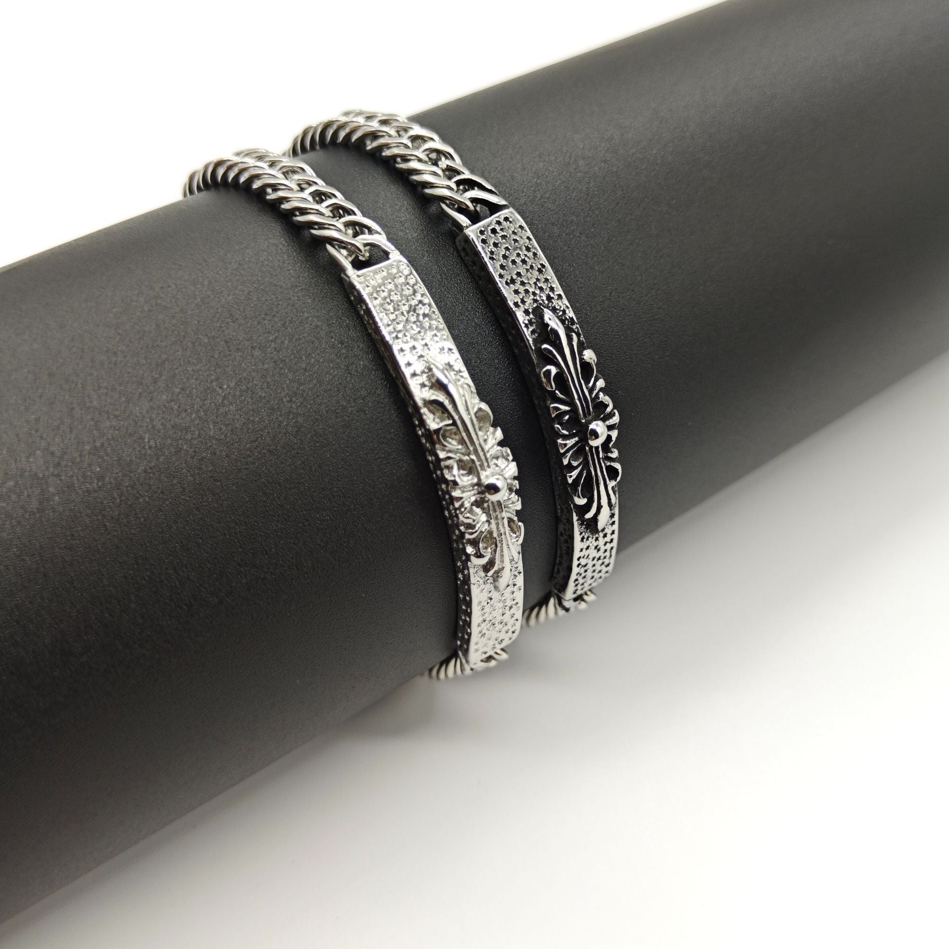 Chrome Hearts stainless steel curved brand main piece bracelet