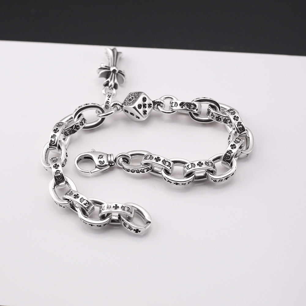 Chrome Hearts cross Dice letter bracelet